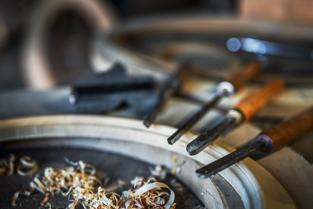 Gouges et copeaux de bois